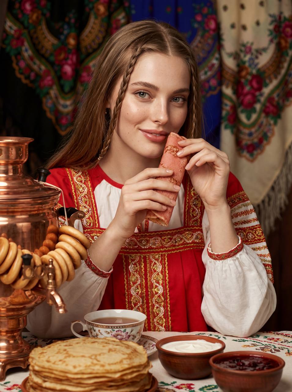 За самоваром